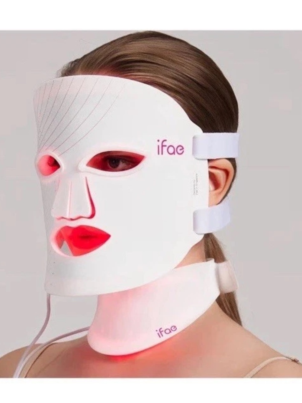 IFAE Face & Neck Red Light LED Therapy Mask 850nm Infrared Anti-aging Cordless